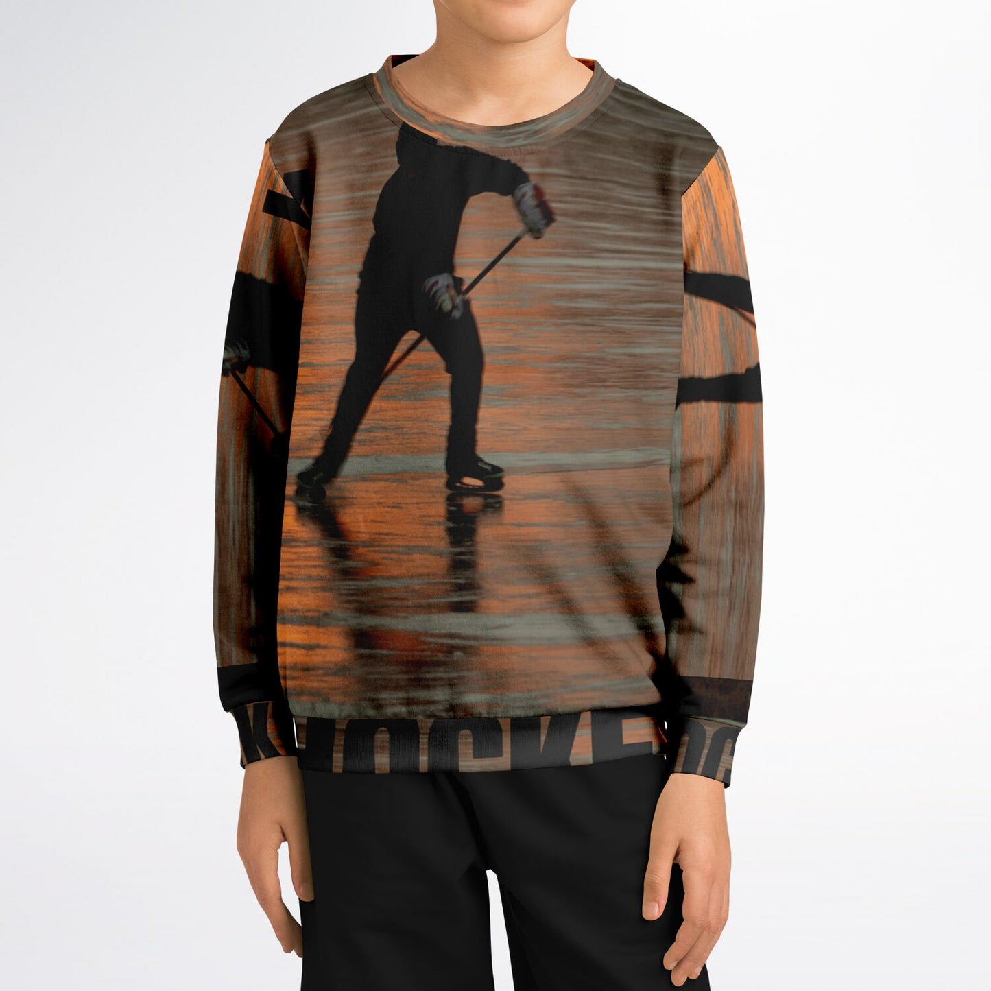 Sunset Puck Athletic Kids/Youth Sweatshirt – AOP