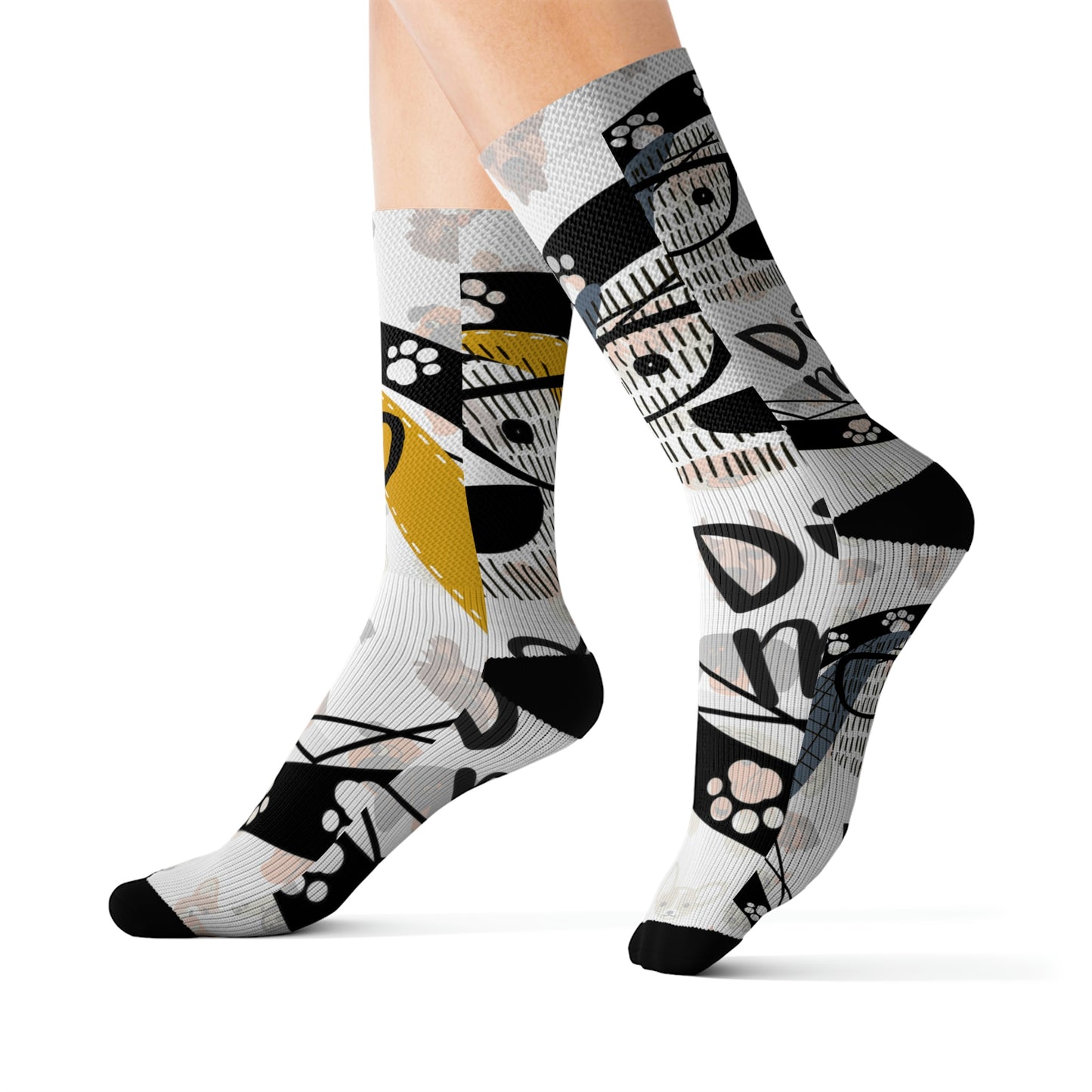 Dog Glasses Sublimation Socks