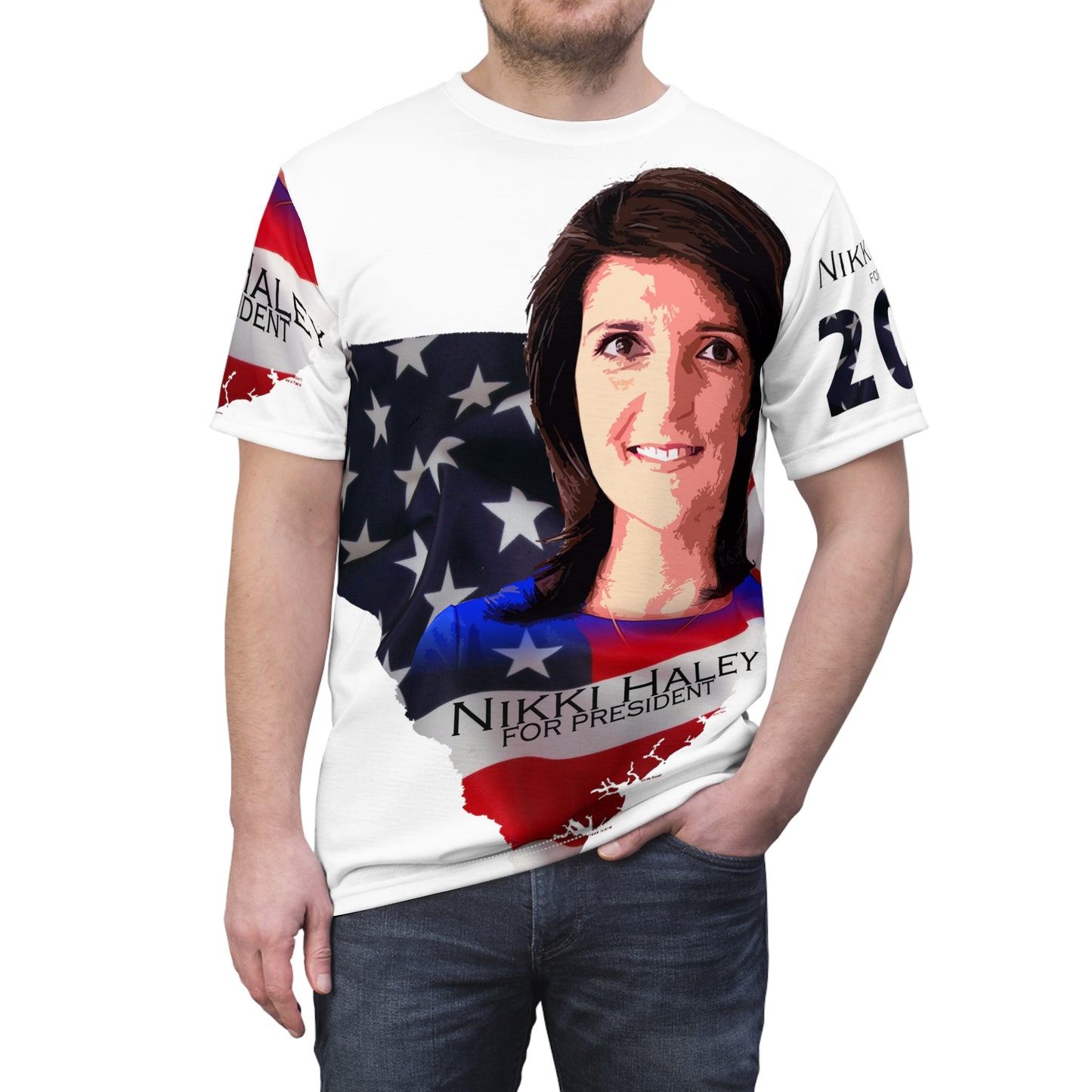 Nikki Haley Unisex Cut & Sew Tee (AOP)