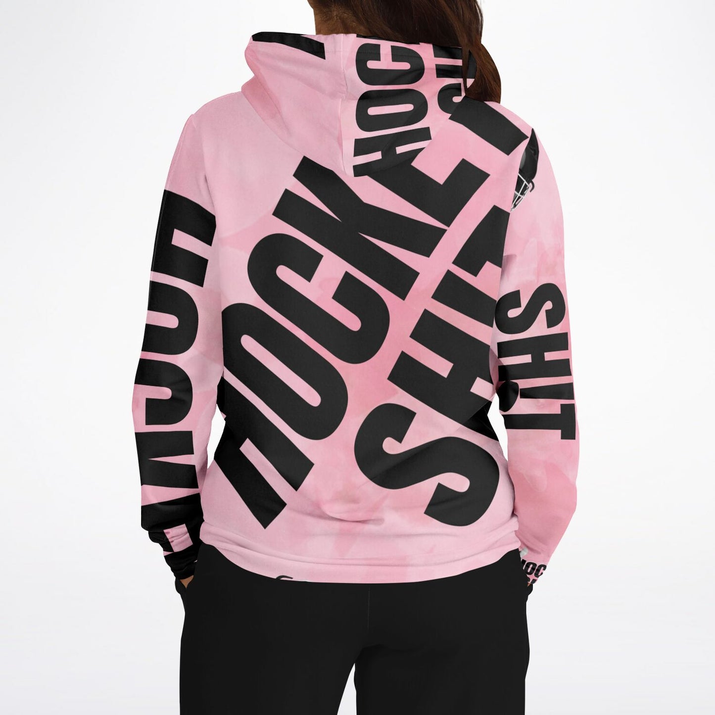 Pink Puck Fashion Hoodie - AOP