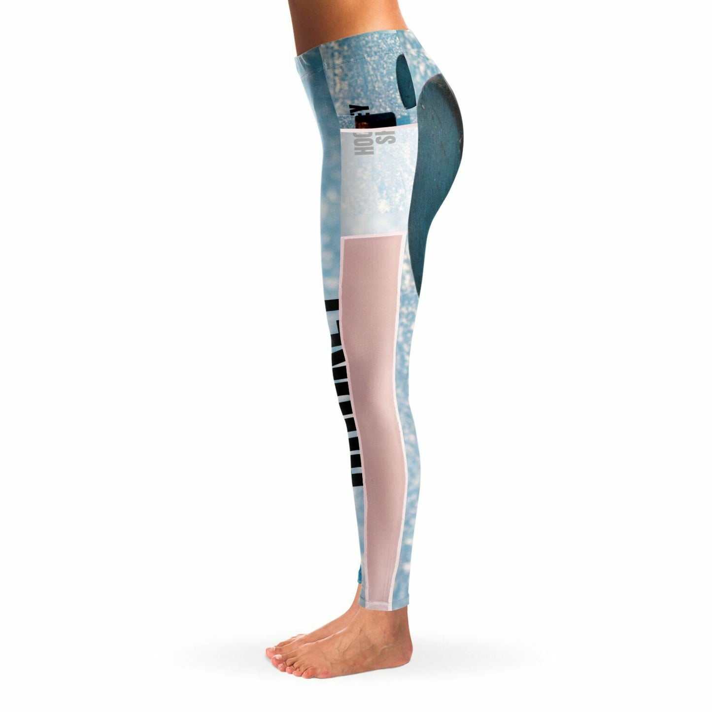 Blue Ice Mesh Pocket Legging - AOP