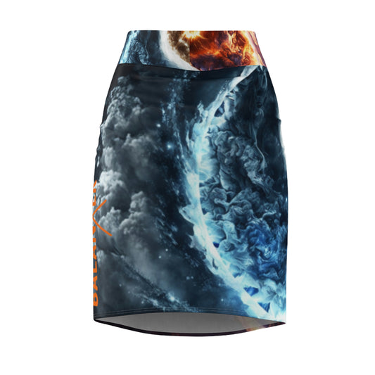 Balanxer Fire & Ice Women's Pencil Skirt (AOP)