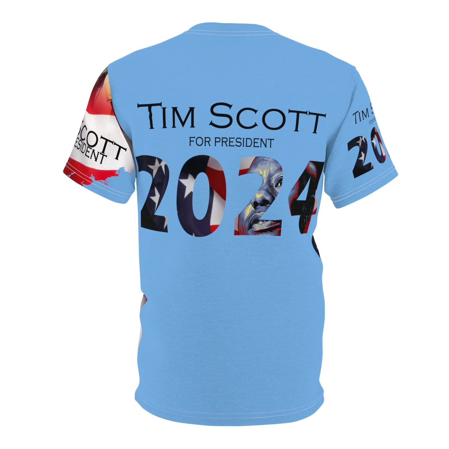 Tim Scott Blue Unisex Cut & Sew Tee (AOP)