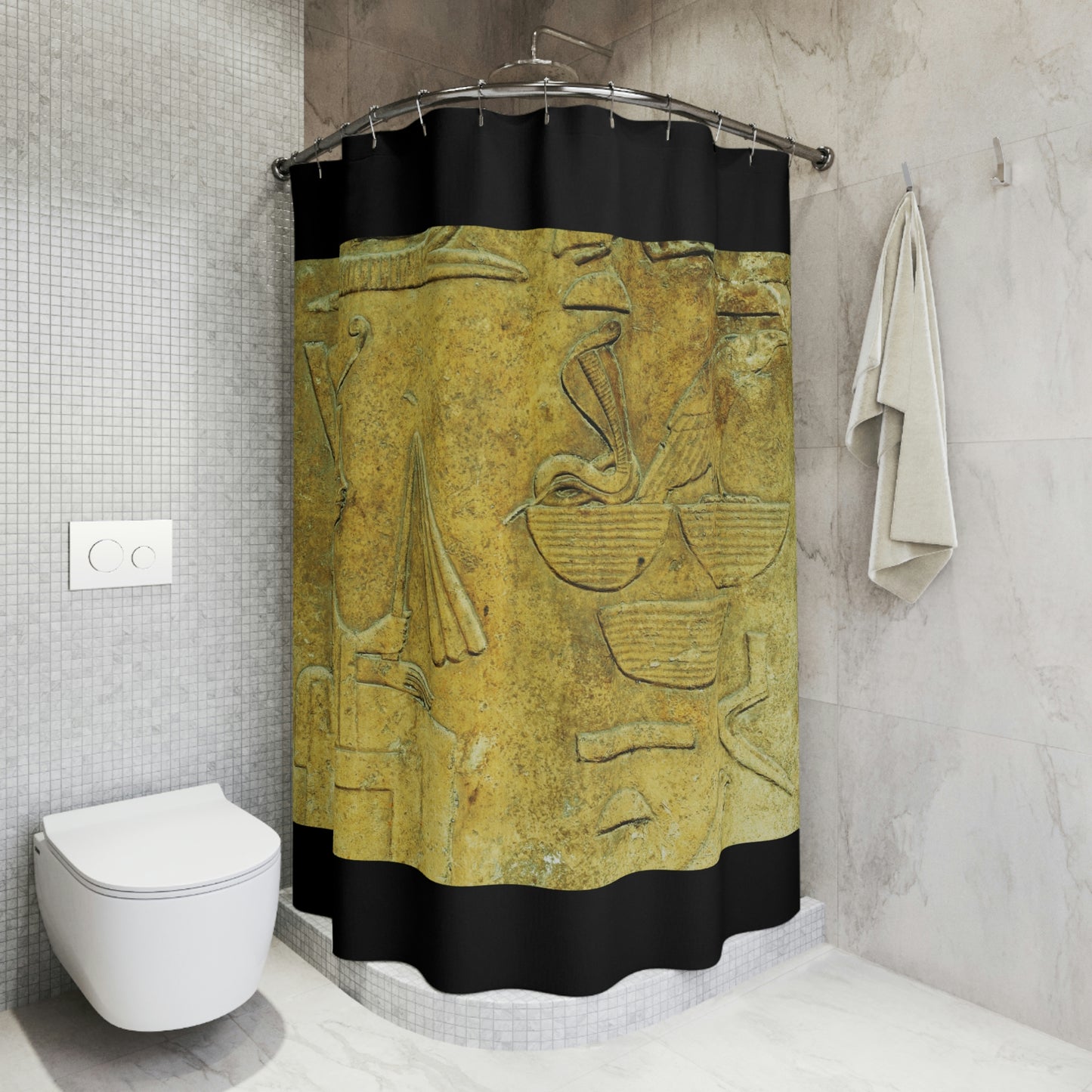 Hiero Healer Polyester Shower Curtain