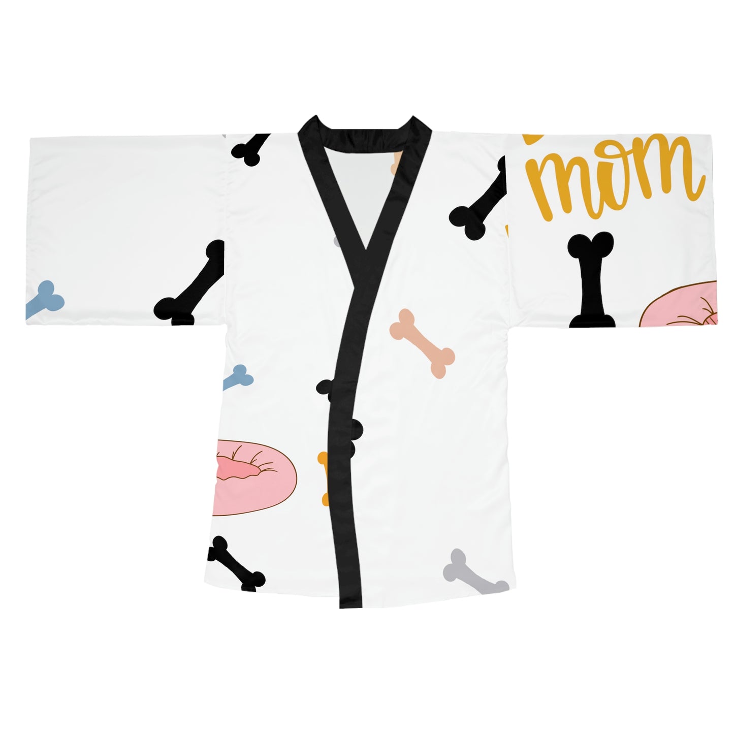 Doggie Bed Long Sleeve Kimono Robe (AOP)