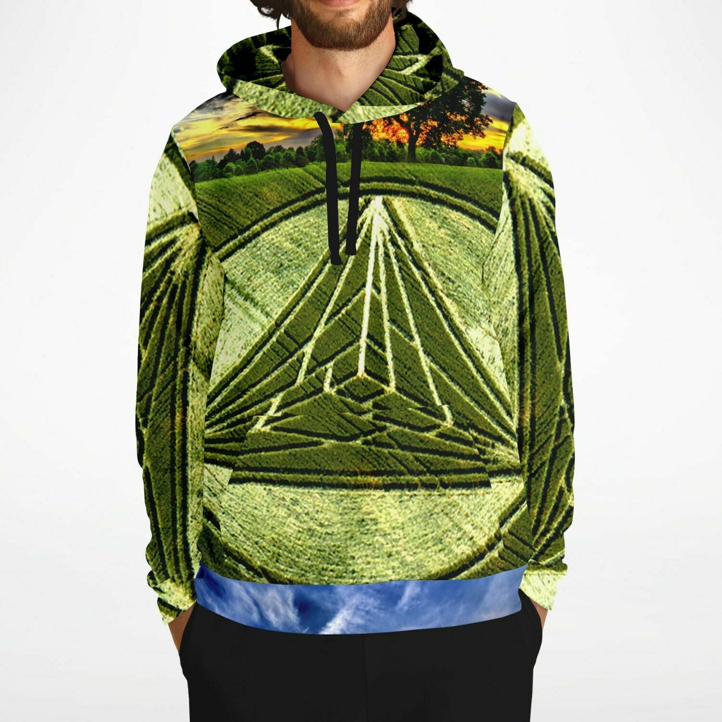 Crop Pyramid Fashion Hoodie - AOP