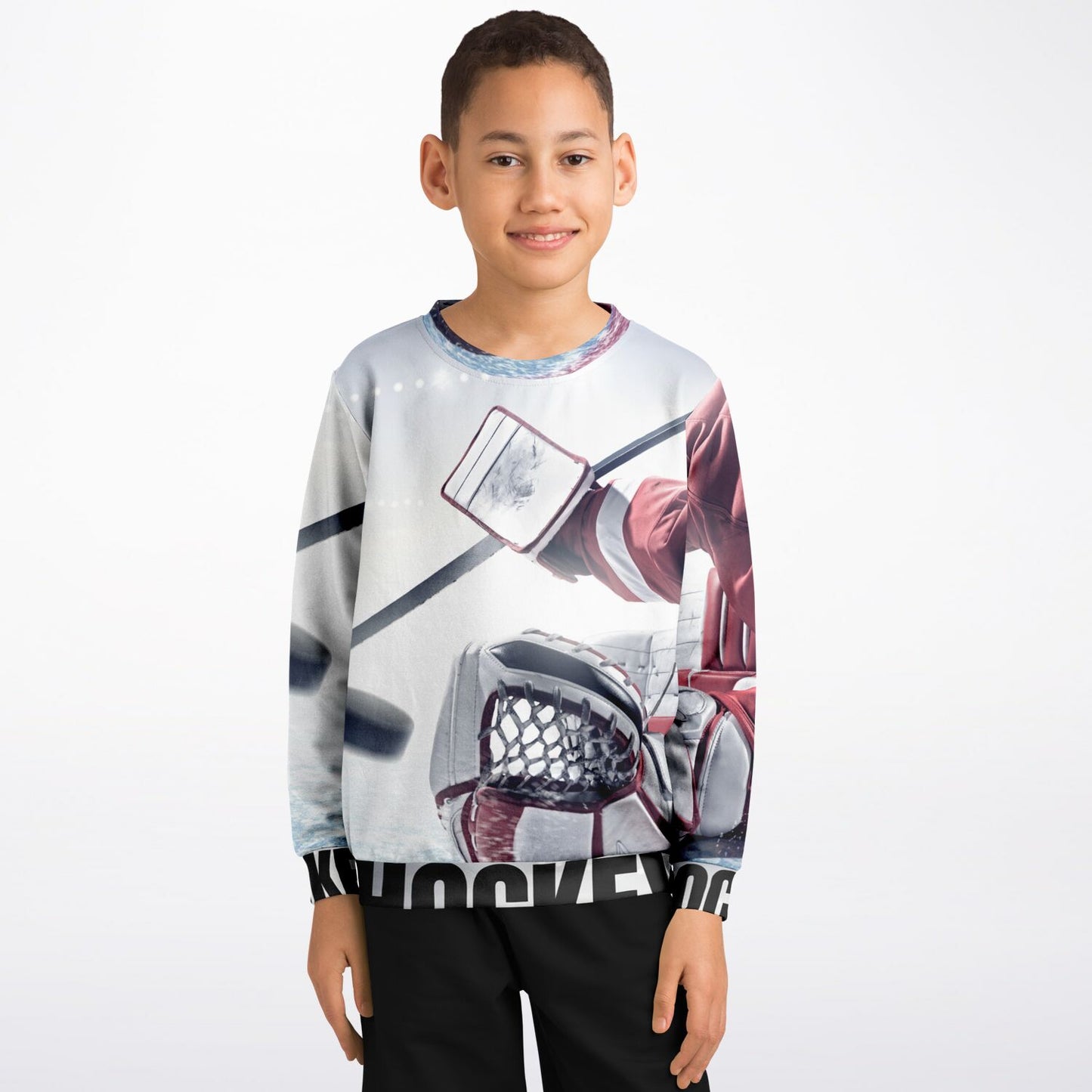 Puck Save Athletic Kids/Youth Sweatshirt – AOP