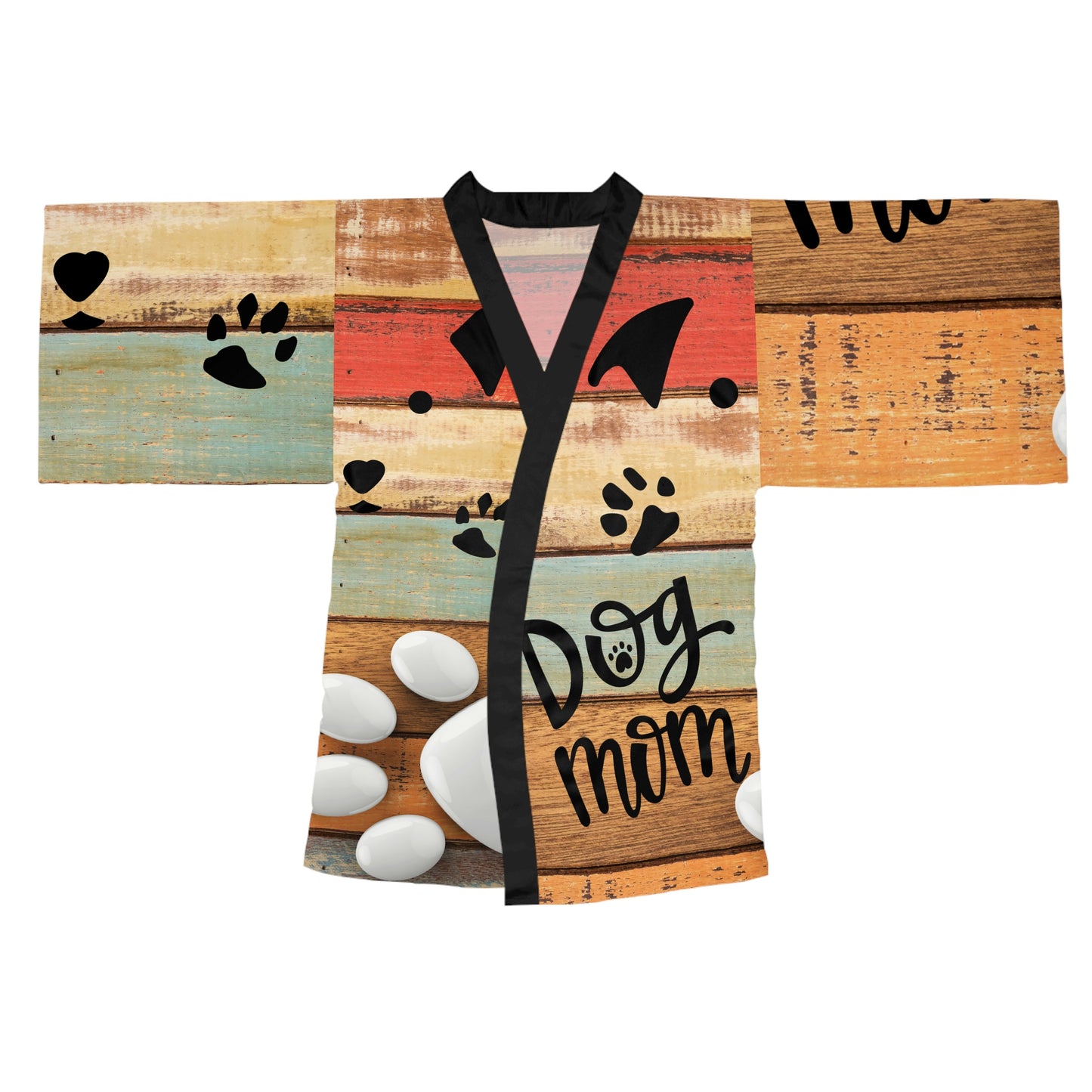 Wood Bone Long Sleeve Kimono Robe (AOP)