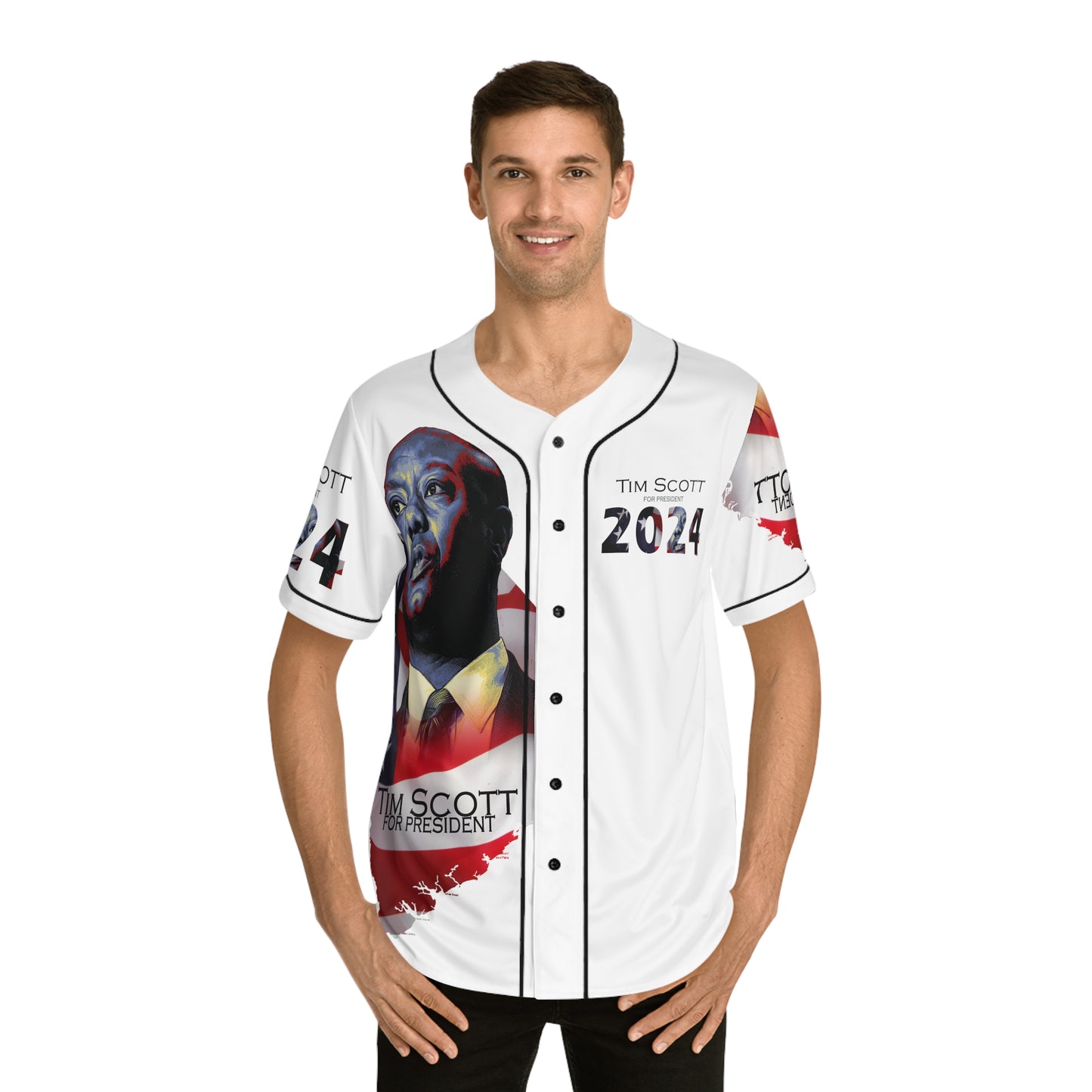 Tim Scott Men's Baseball Jersey (AOP)