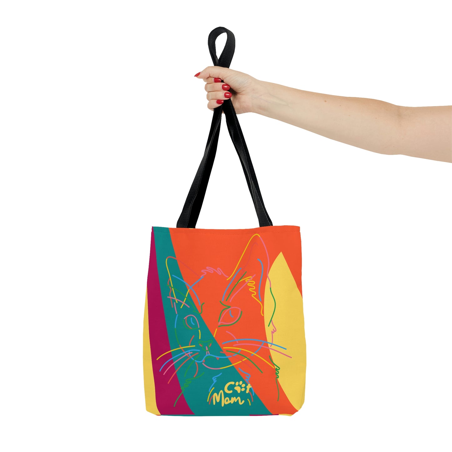 Cat Lines Tote Bag (AOP)