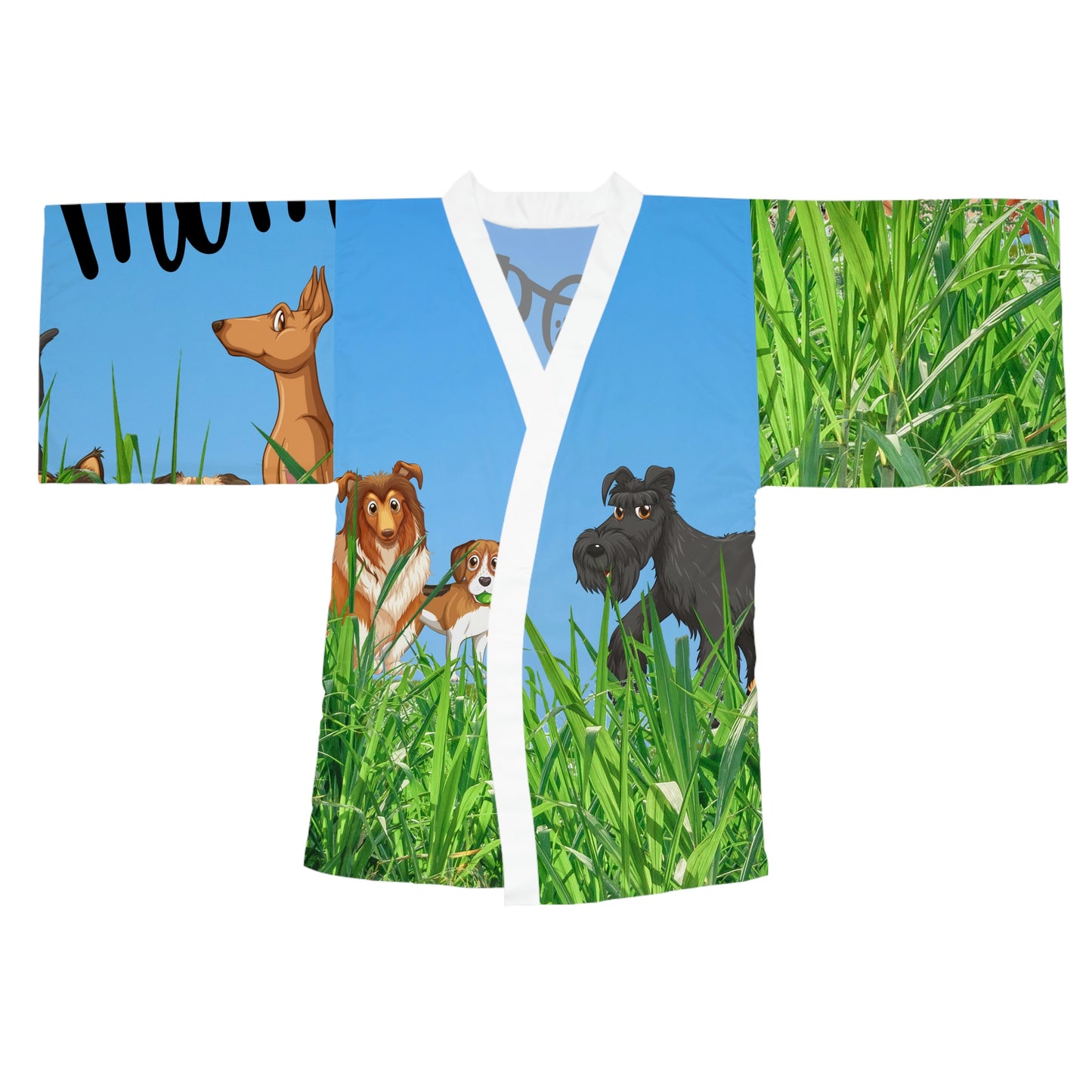 the Gang Long Sleeve Kimono Robe (AOP)