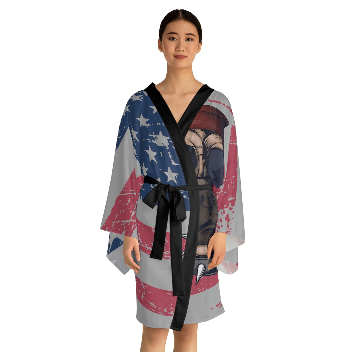 Spike USA Long Sleeve Kimono Robe (AOP)