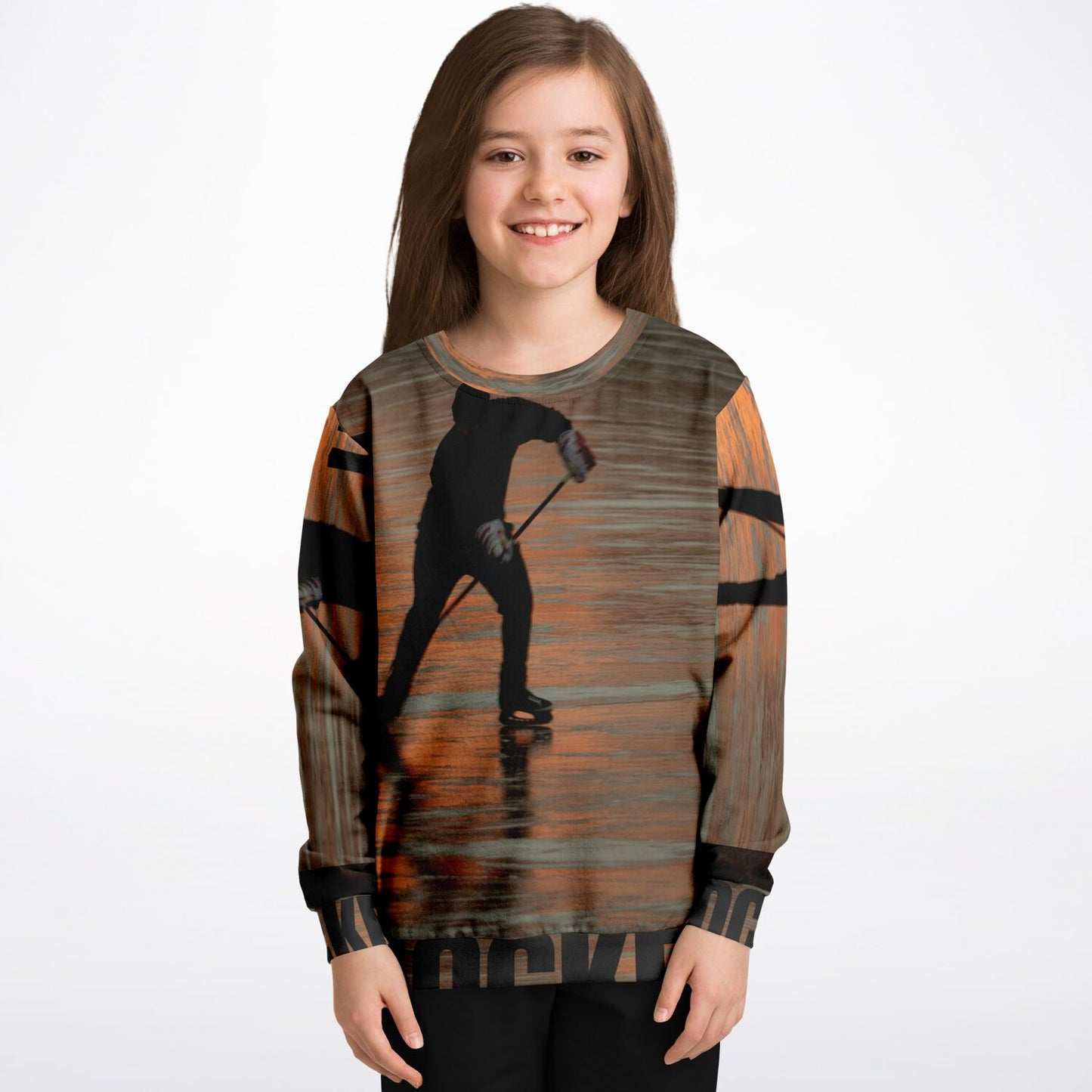 Sunset Puck Athletic Kids/Youth Sweatshirt – AOP