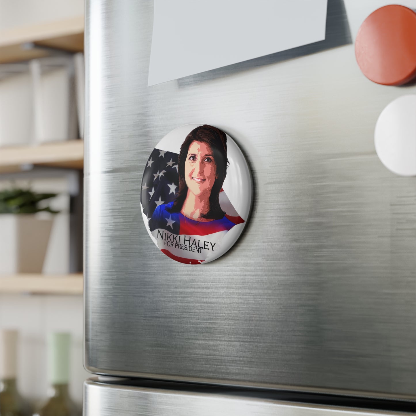 Nikki Haley Button Magnet, Round (10 pcs)