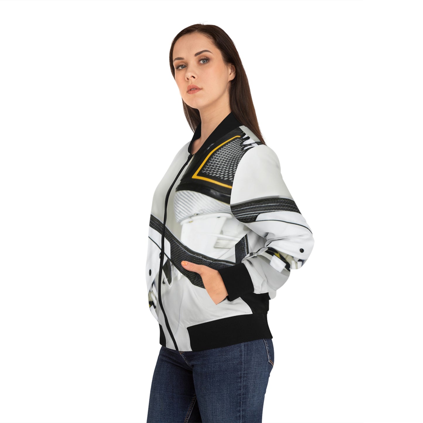 Skate Puck Women's Bomber Jacket (AOP)