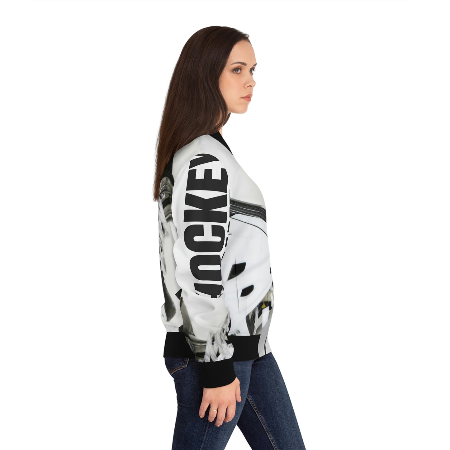 Skate Puck Women's Bomber Jacket (AOP)