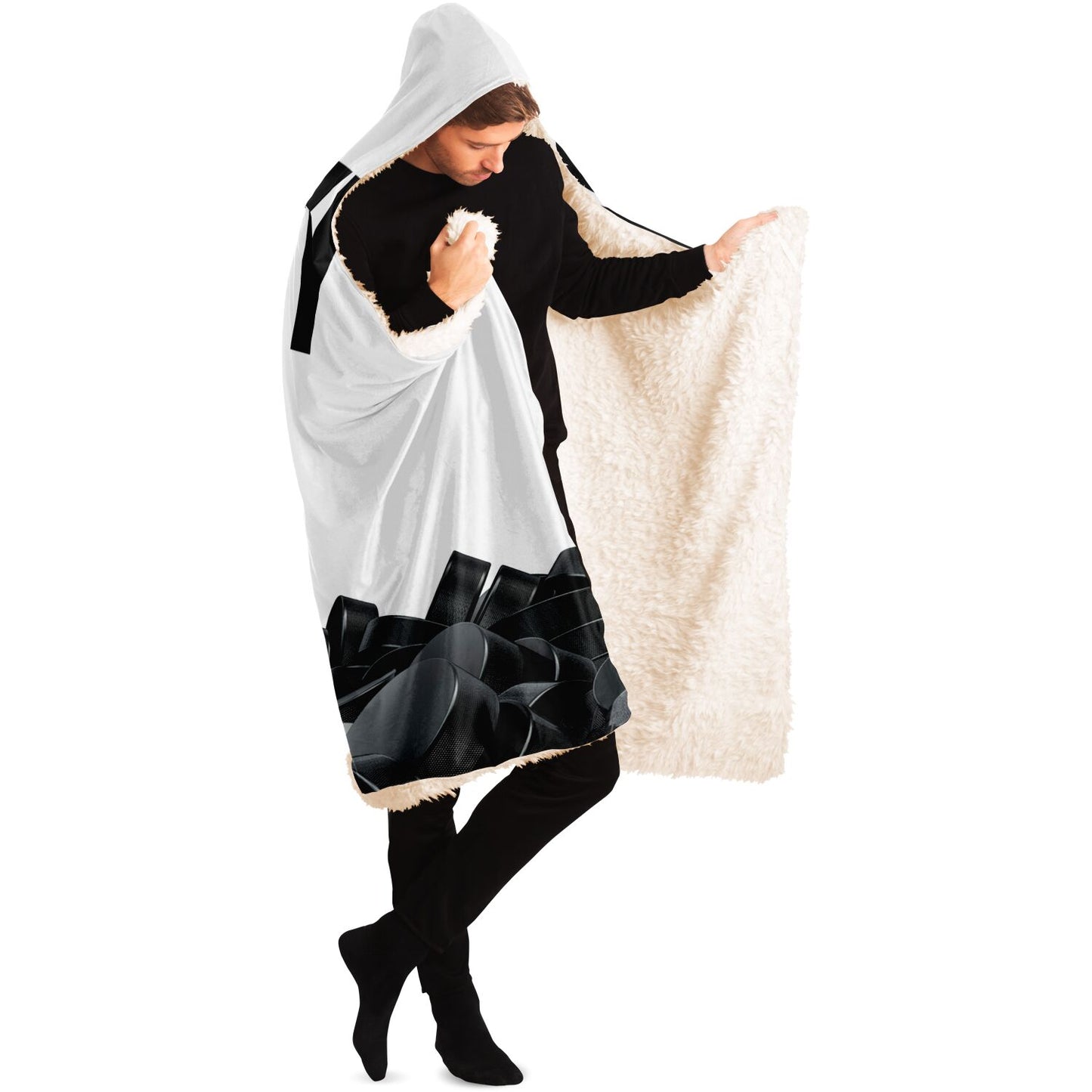 Puck It Hooded Blanket - AOP