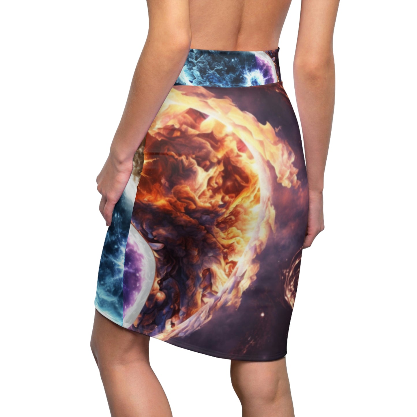 Balanxer Fire & Ice Women's Pencil Skirt (AOP)