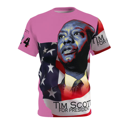 Tim Scott Pink Unisex Cut & Sew Tee (AOP)