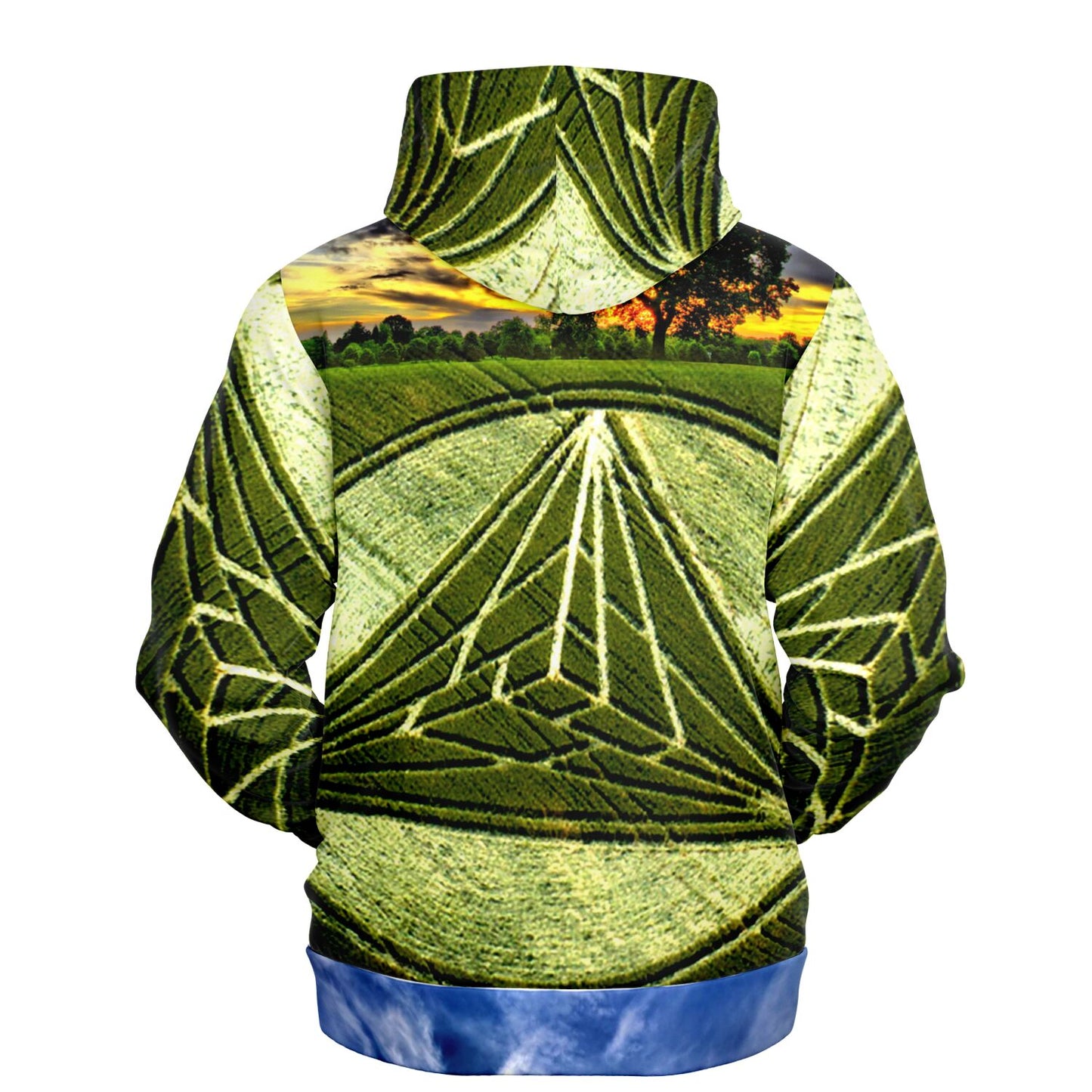 Crop Pyramid Fashion Hoodie - AOP