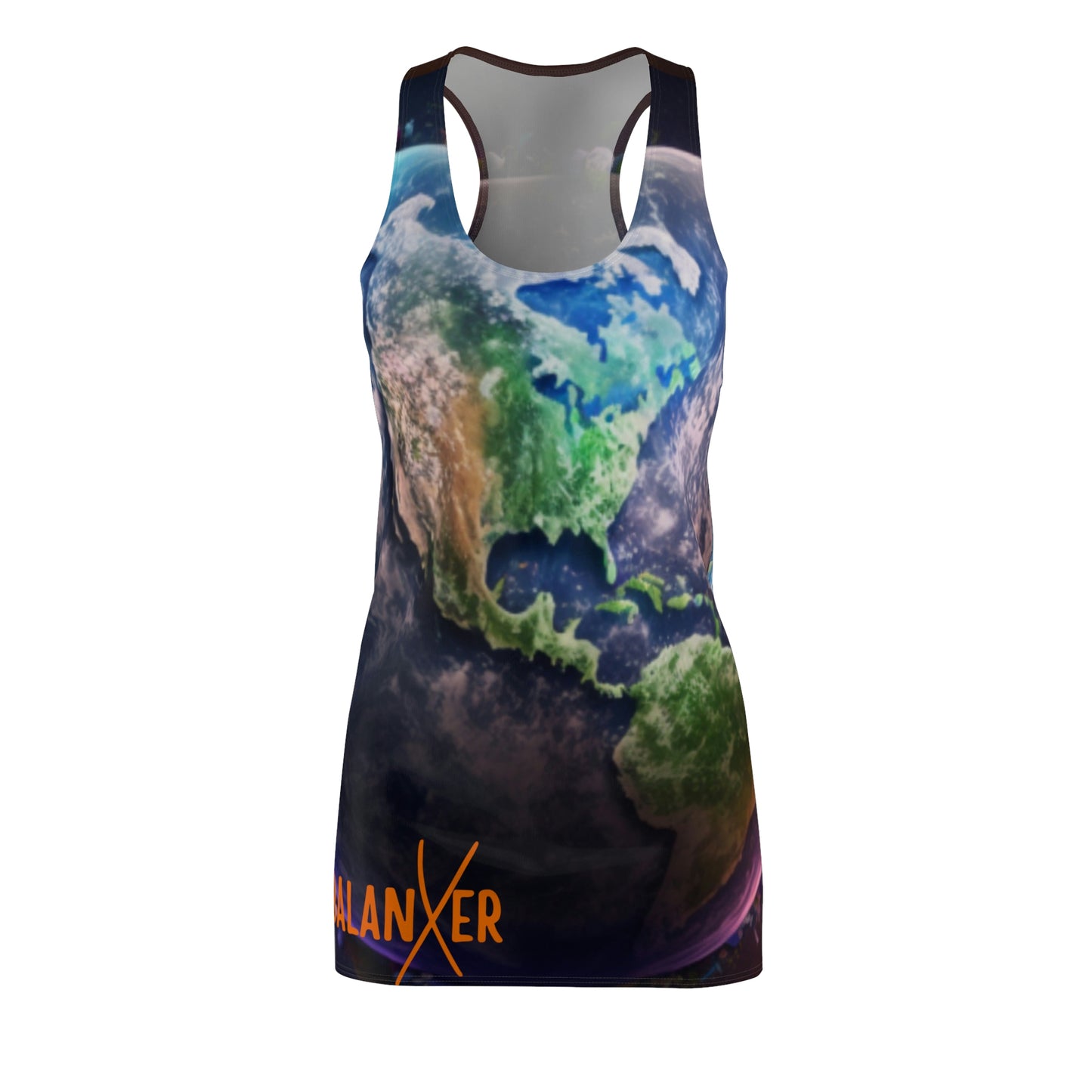 Balanxer Earth Women's Cut & Sew Racerback Dress (AOP)