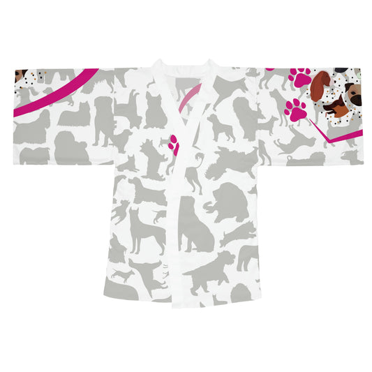 Pup Love Long Sleeve Kimono Robe (AOP)