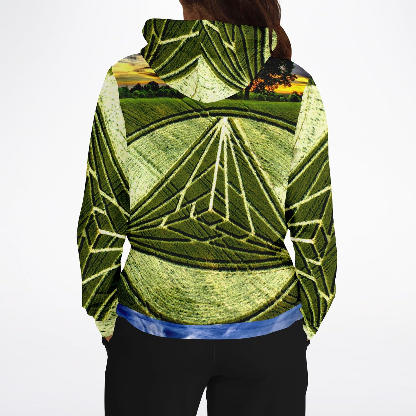 Crop Pyramid Fashion Hoodie - AOP