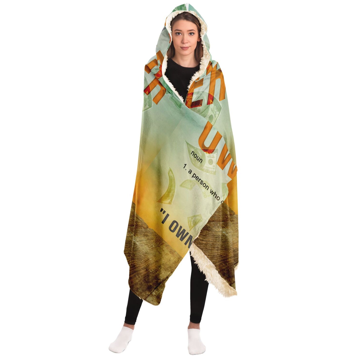 Owner Bill Hooded Blanket - AOP