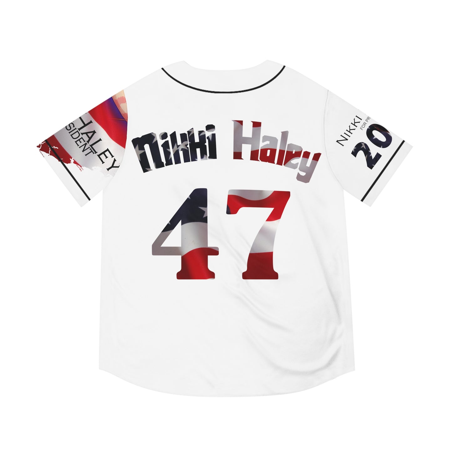 Nikki Haley Men's Baseball Jersey (AOP)