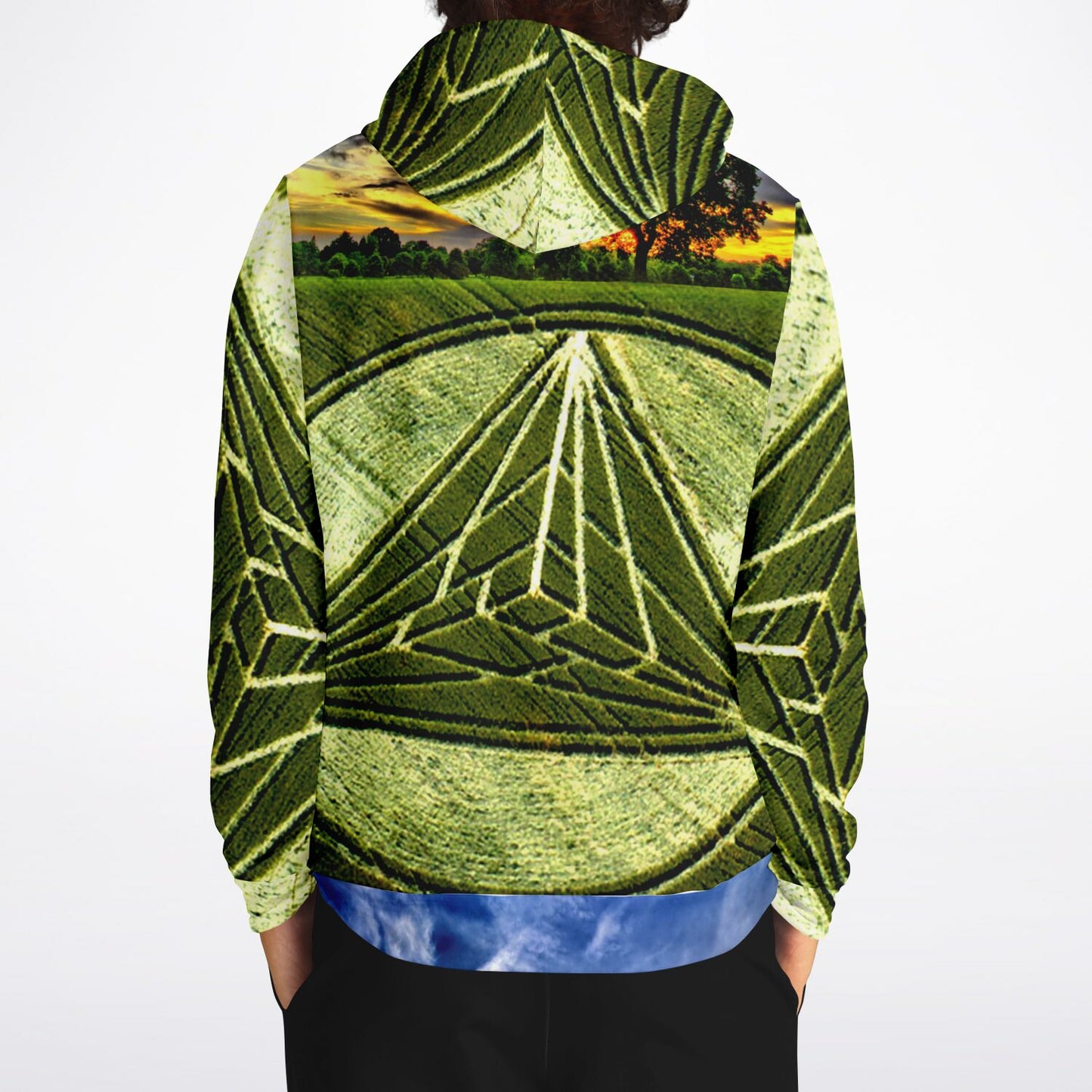 Crop Pyramid Fashion Hoodie - AOP