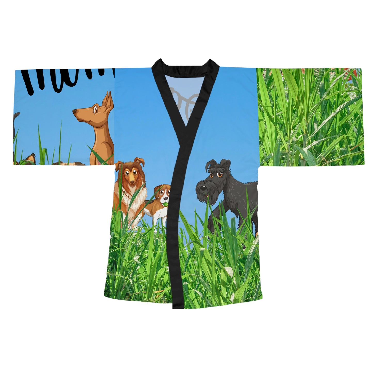 the Gang Long Sleeve Kimono Robe (AOP)