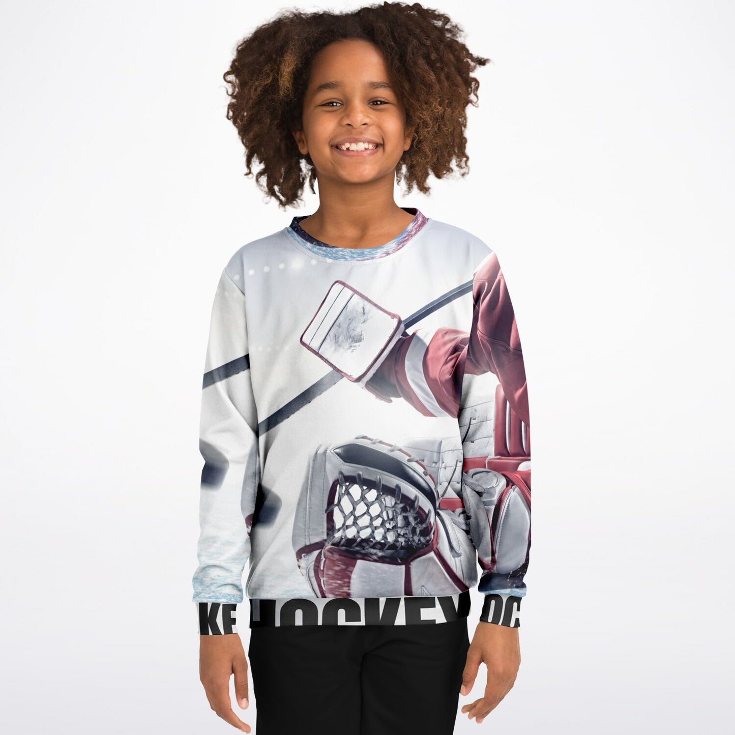 Puck Save Athletic Kids/Youth Sweatshirt – AOP