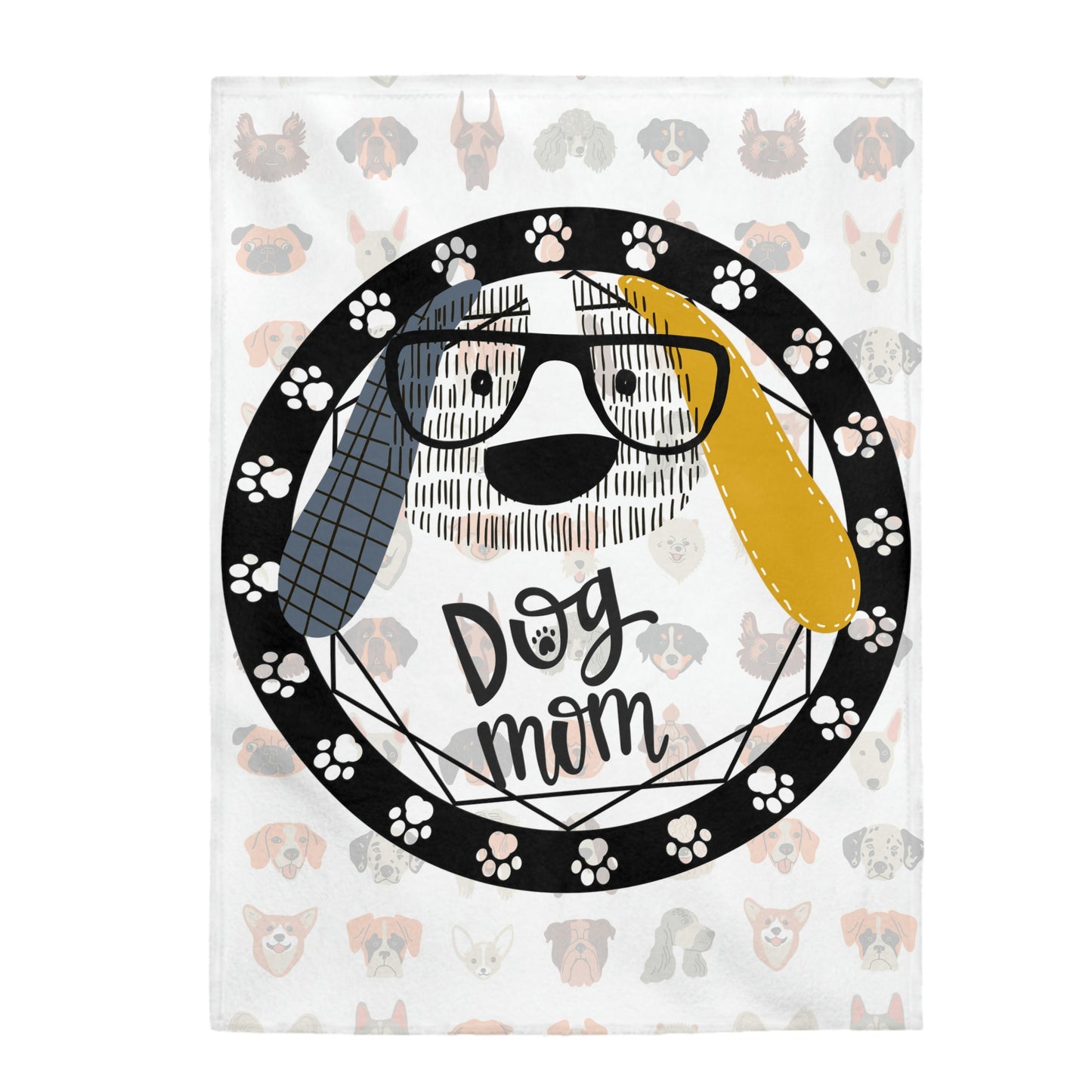 Dog Glasses Velveteen Plush Blanket