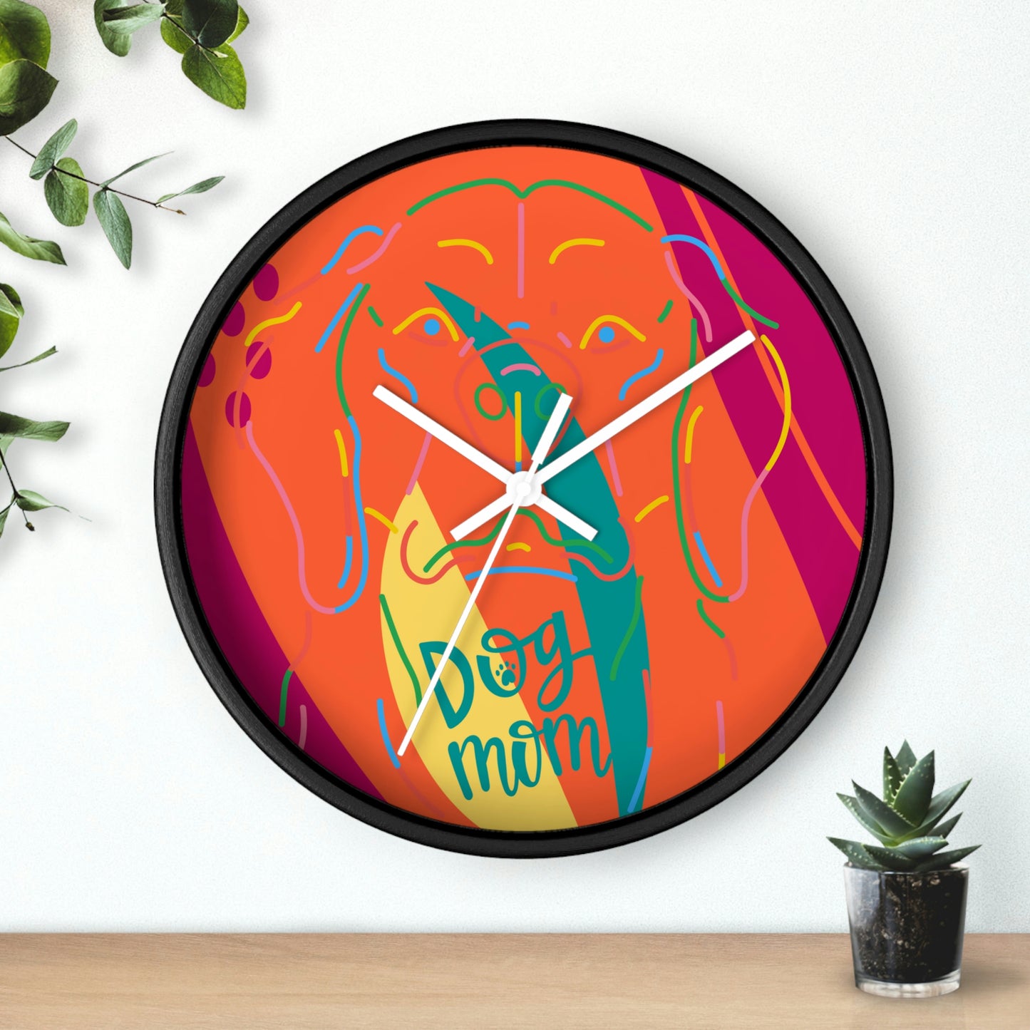 Dog Lines Wall Clock