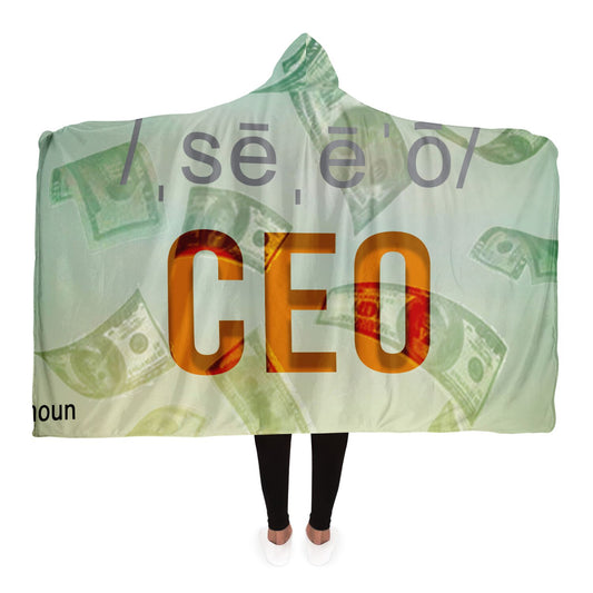 Big CEO Bill Hooded Blanket - AOP