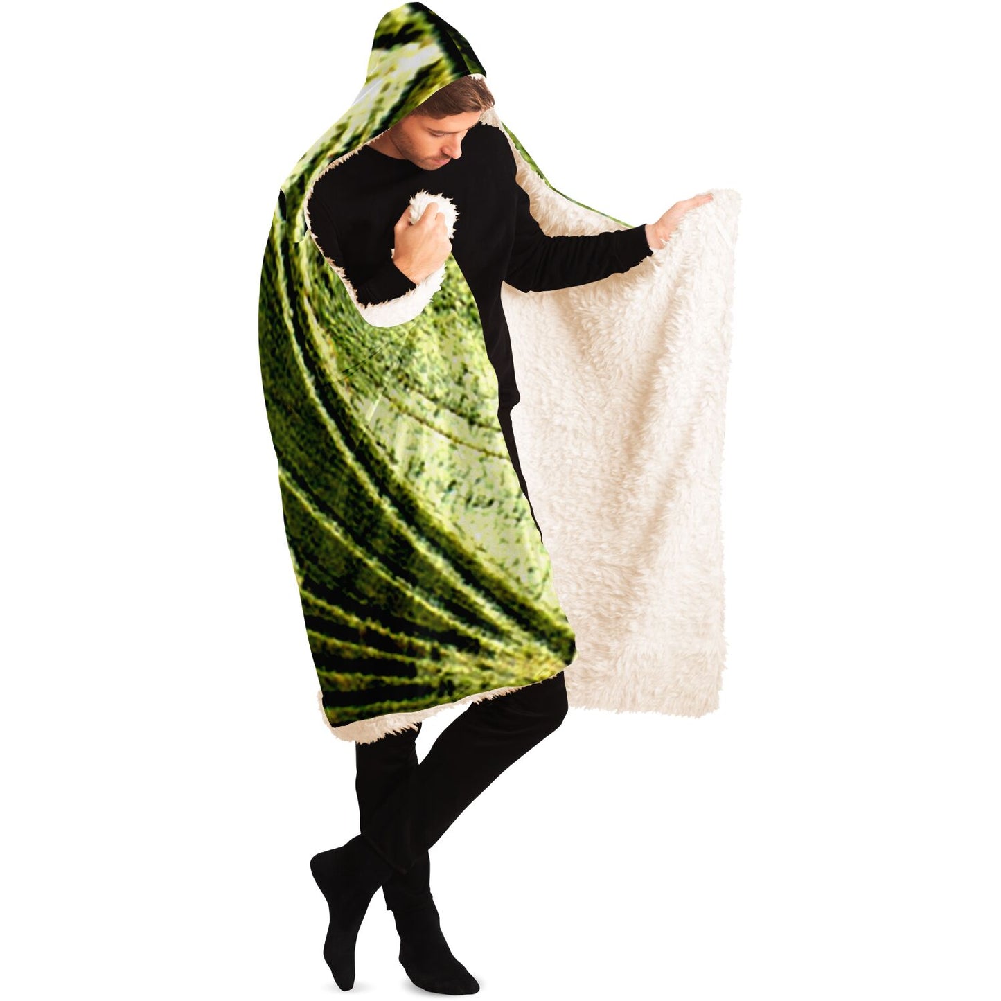 Crop Pyramid Hooded Blanket - AOP