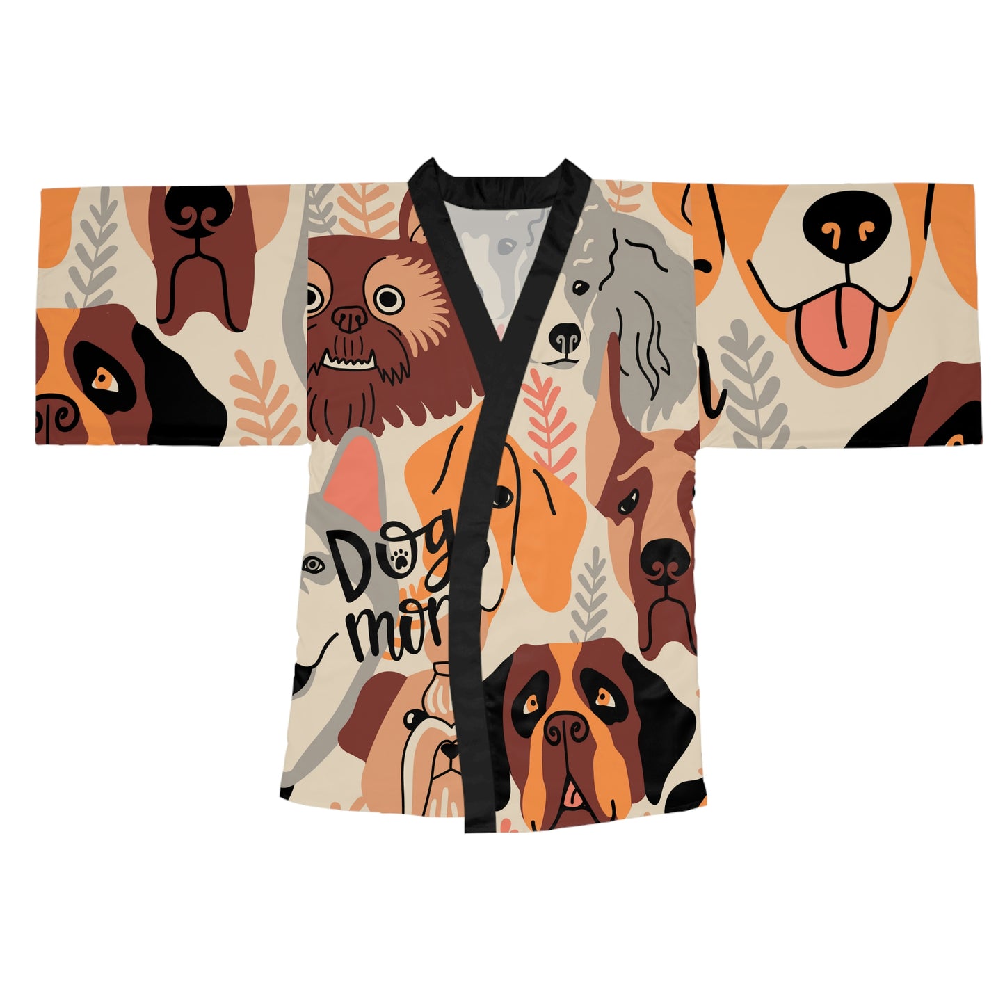 Few Dogs Long Sleeve Kimono Robe (AOP)