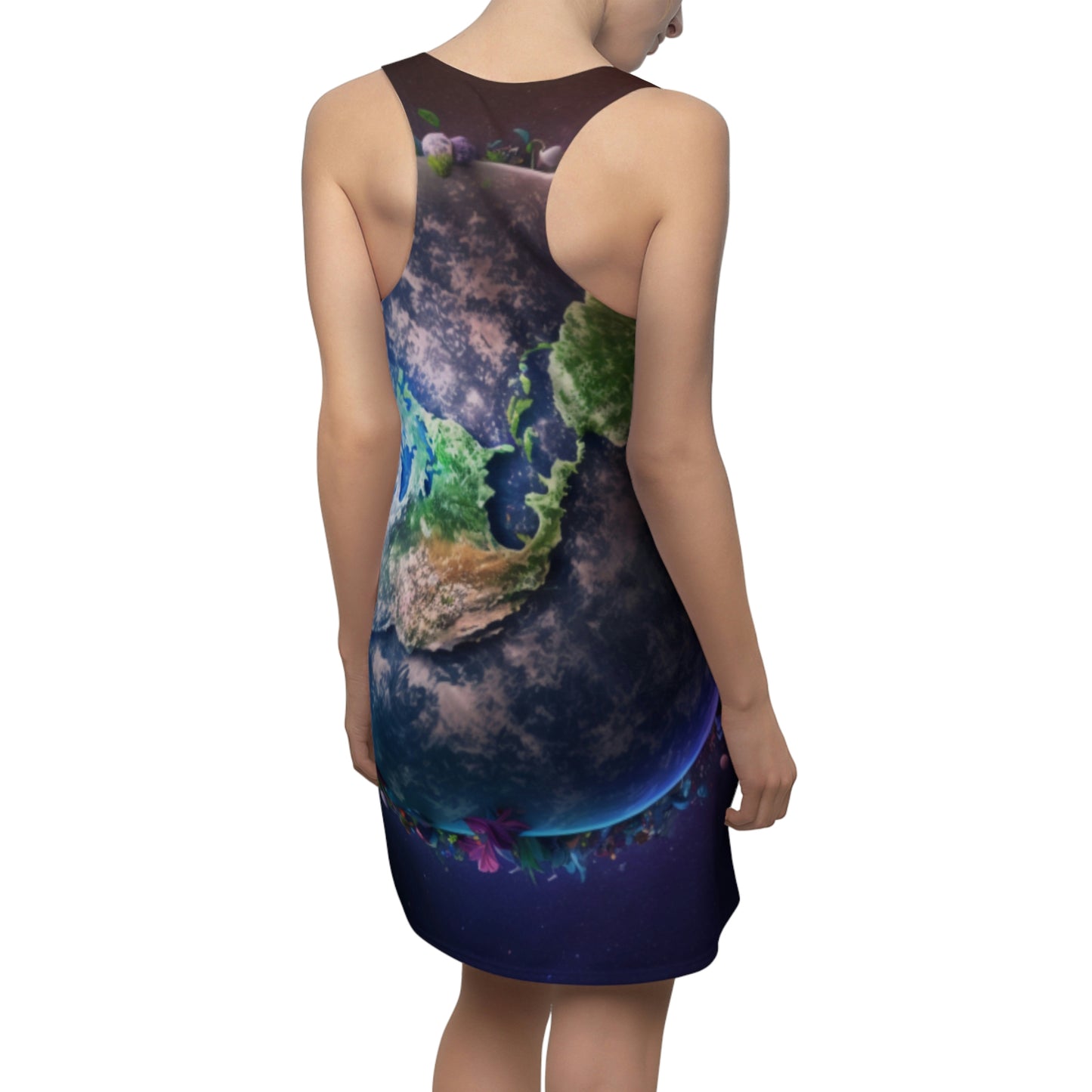 Balanxer Earth Women's Cut & Sew Racerback Dress (AOP)