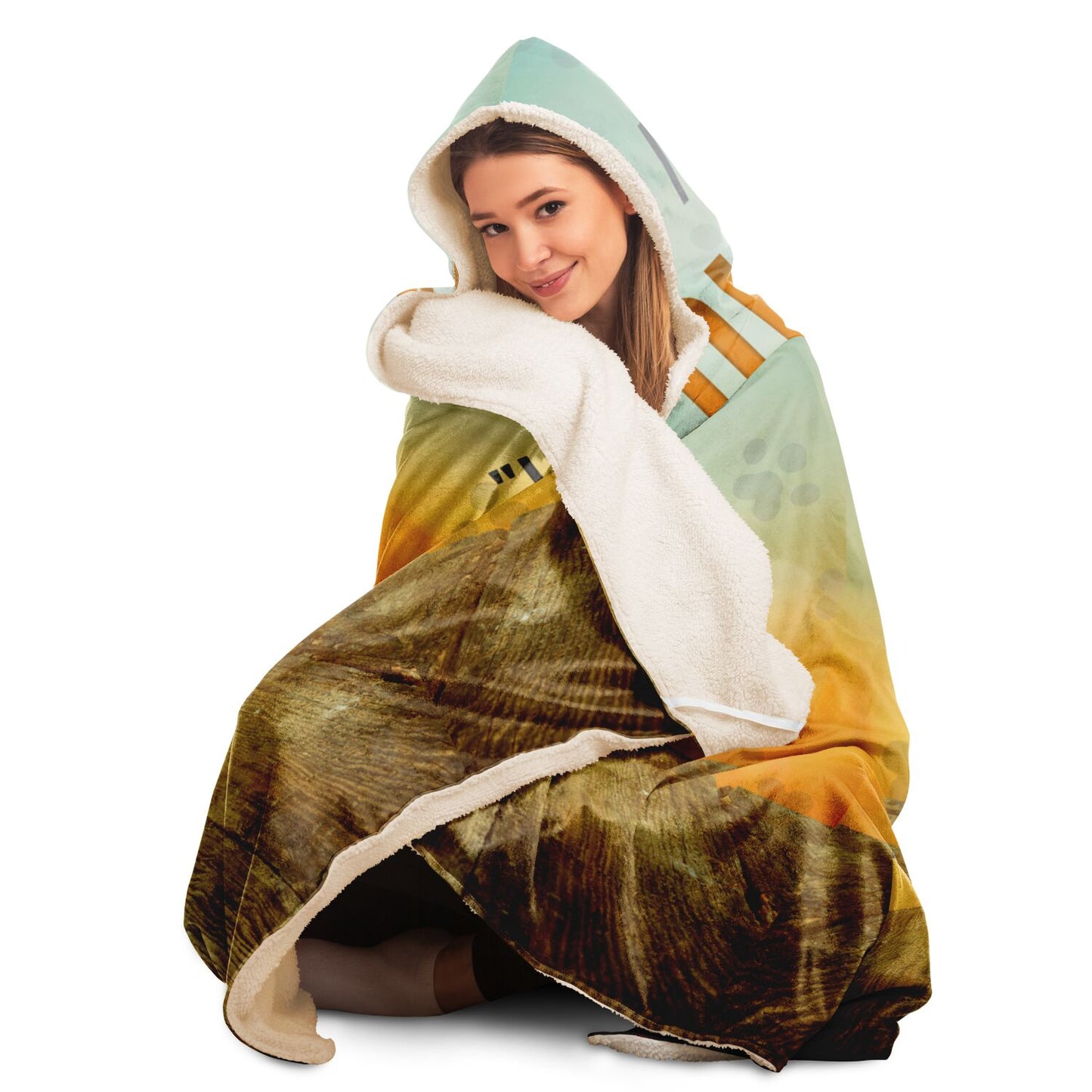 Owner Paw Hooded Blanket - AOP