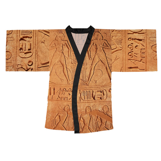 Hiero Walk Long Sleeve Kimono Robe (AOP)