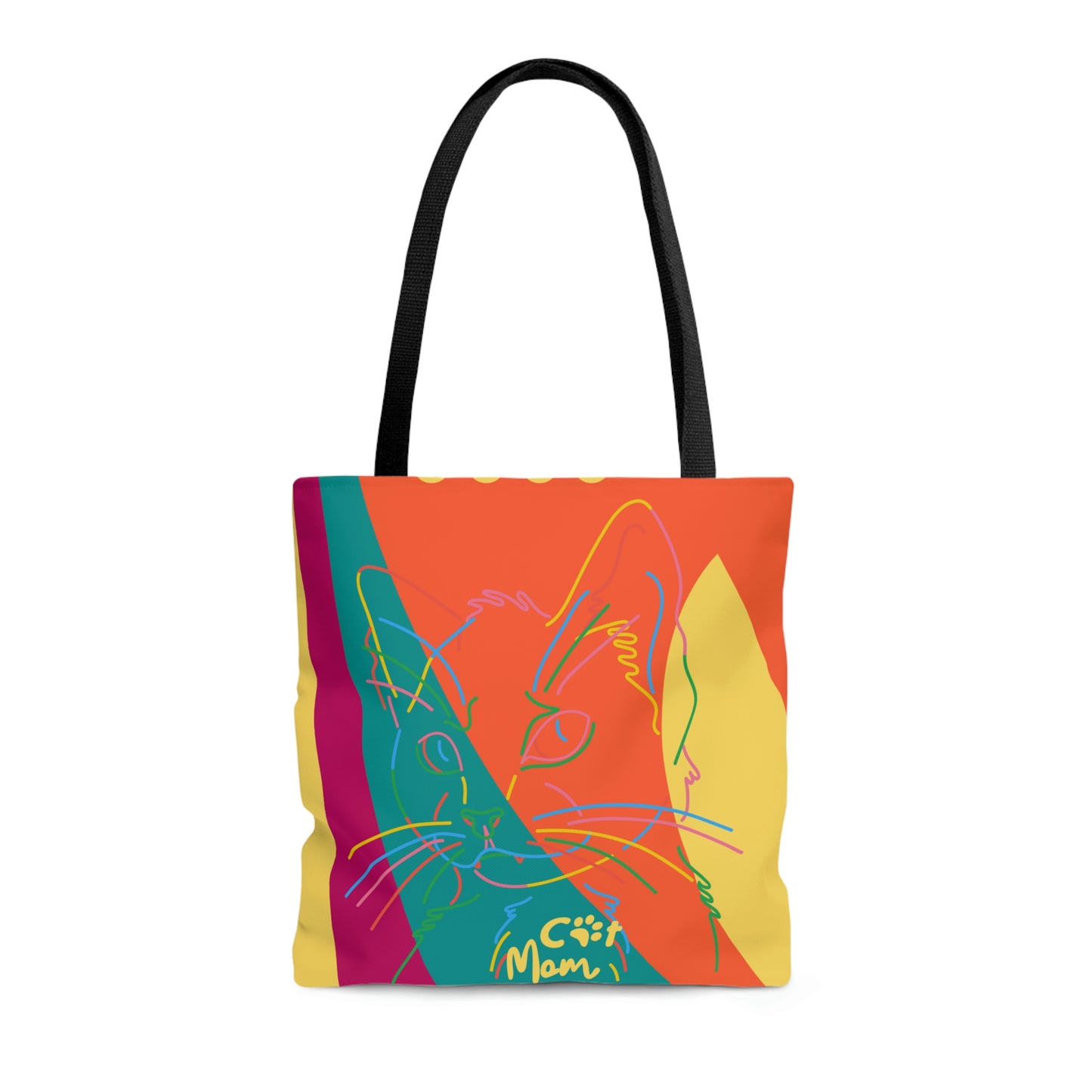 Cat Lines Tote Bag (AOP)