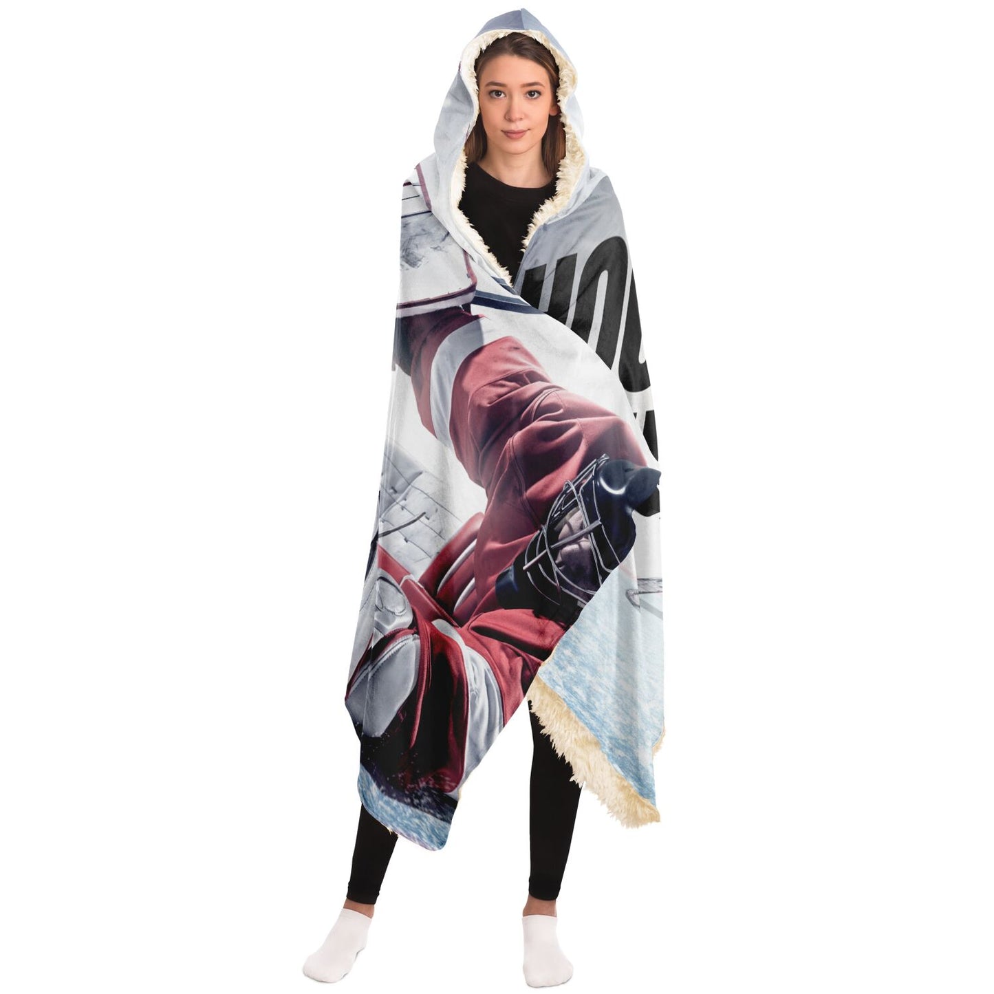 Puck Save Hooded Blanket - AOP