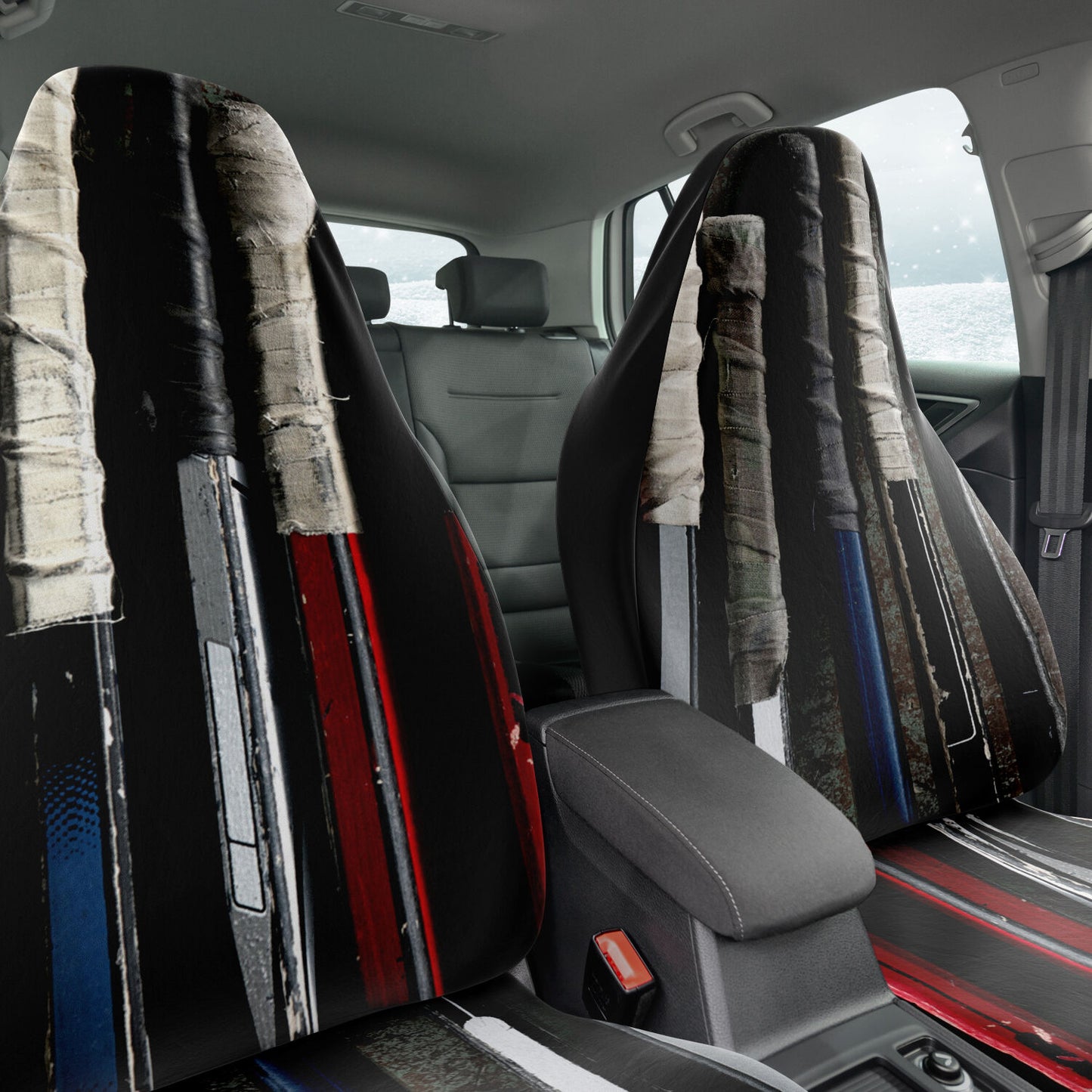 Hockey Stick Car Seat Cover - AOP