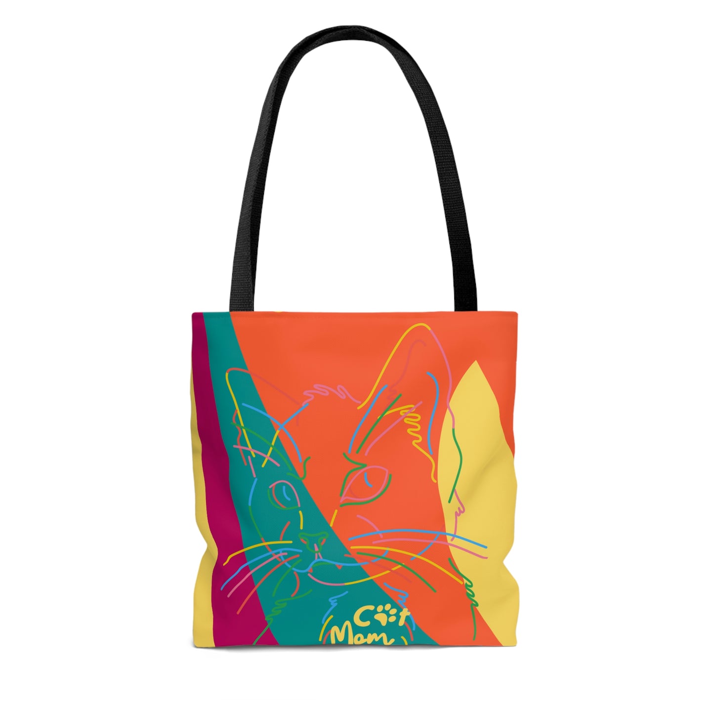 Cat Lines Tote Bag (AOP)