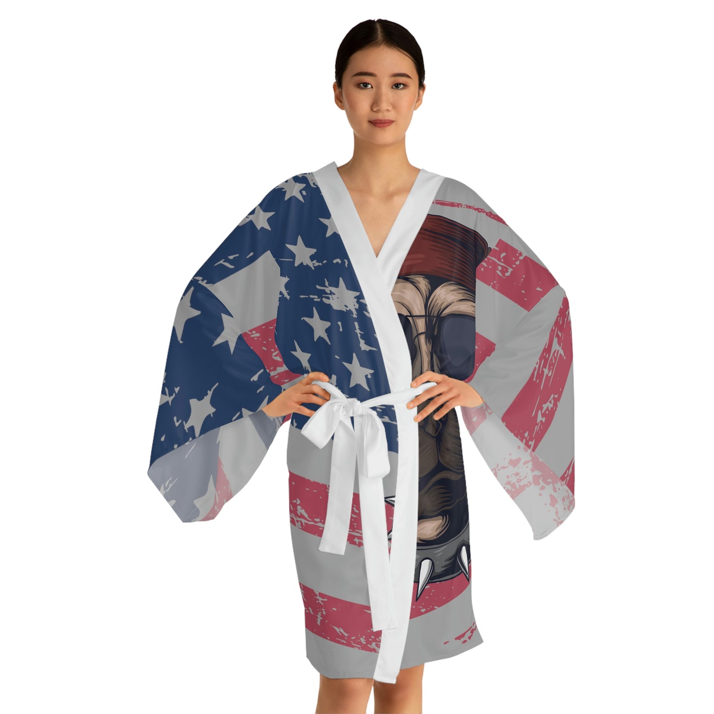 Spike USA Long Sleeve Kimono Robe (AOP)