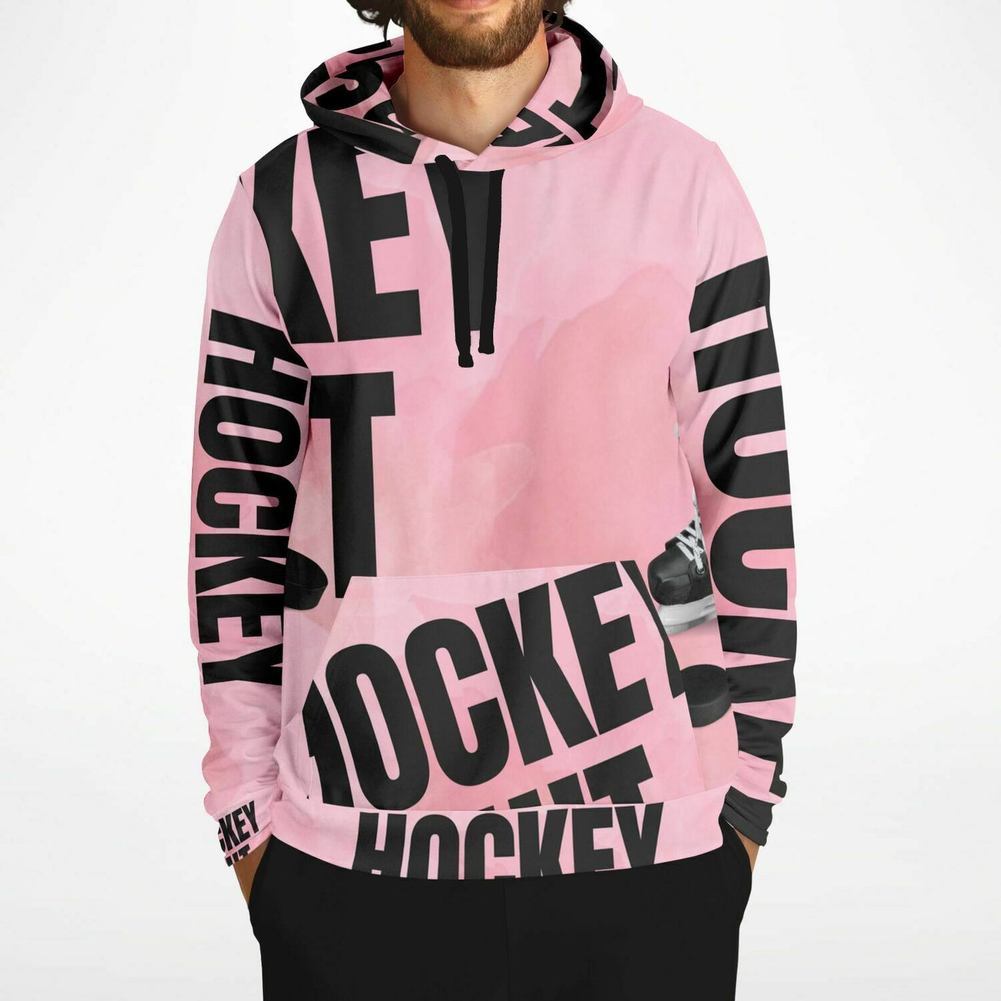 Pink Puck Fashion Hoodie - AOP