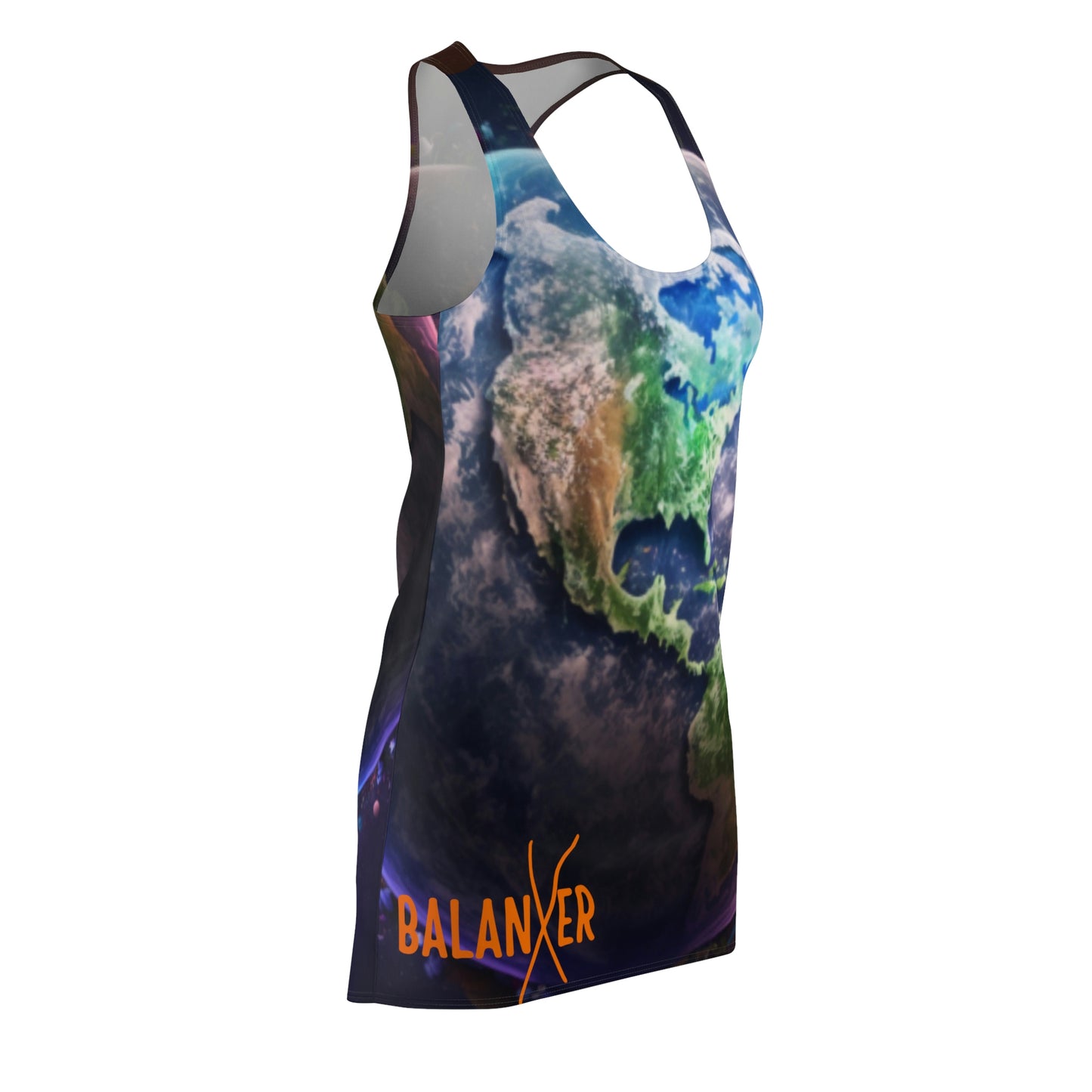 Balanxer Earth Women's Cut & Sew Racerback Dress (AOP)