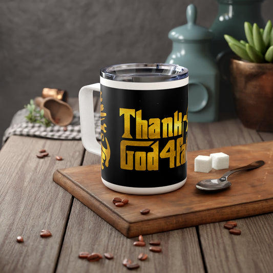 Thank God Insulated Coffee Mug, 10oz