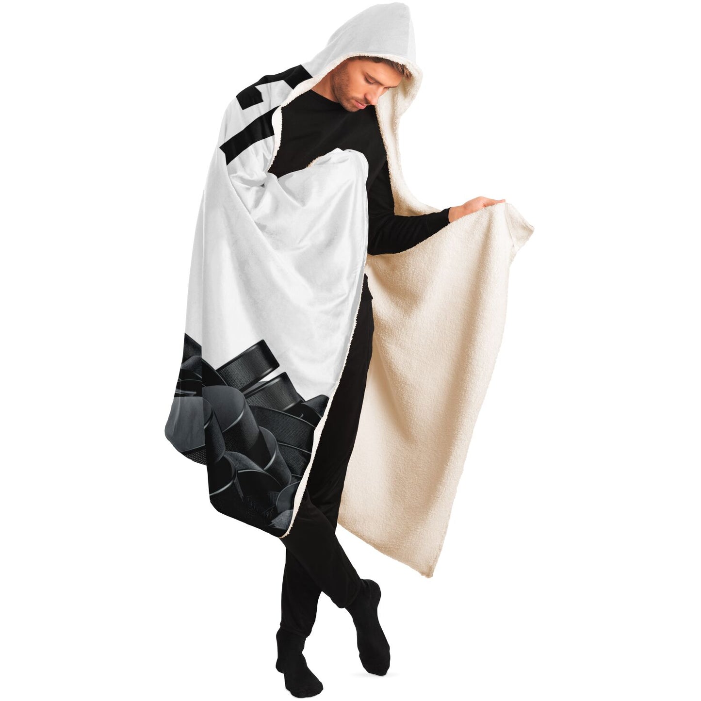 Puck It Hooded Blanket - AOP