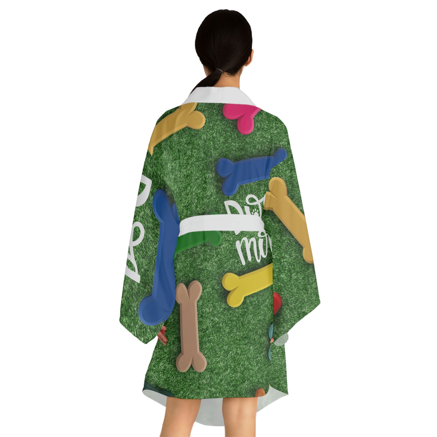 Grassy Bone Long Sleeve Kimono Robe (AOP)